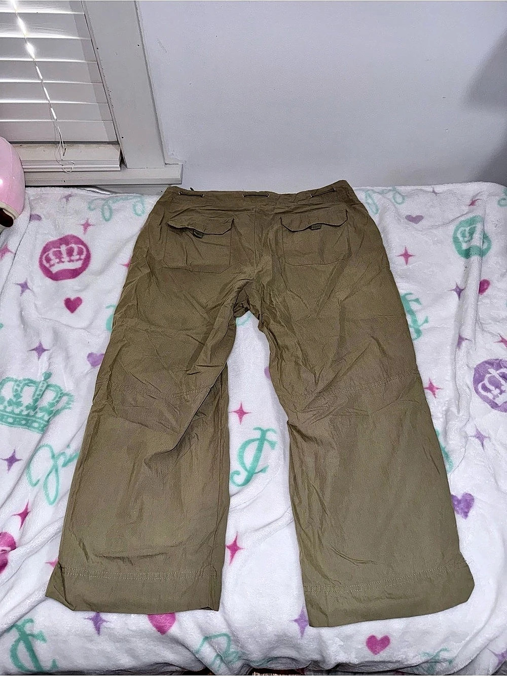 Gloria Vanderbilt Wide Leg Cotton Blend Capri Pants Size 16